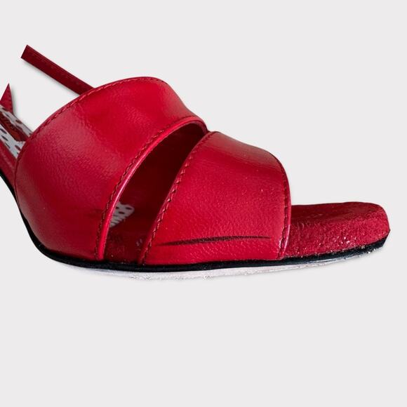 Tangolera Argentine Tango Red Leather Strappy Sandals - Size 37 (6.5) - Picture 8 of 15